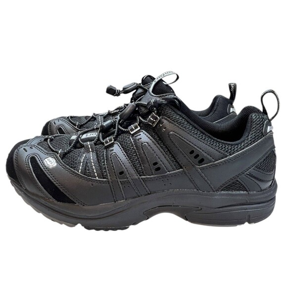 Dr Comfort Mens Orthopedic Shoes Size 10 W DRC Performance 7611 Black Mesh - Picture 3 of 10